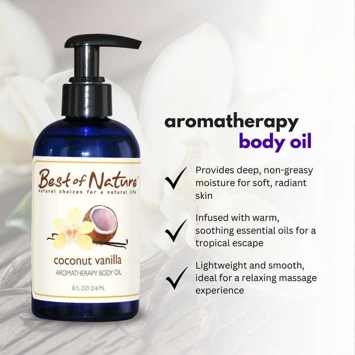Best of Nature Coconut Vanilla Aromatherapy Massage & Body Oil