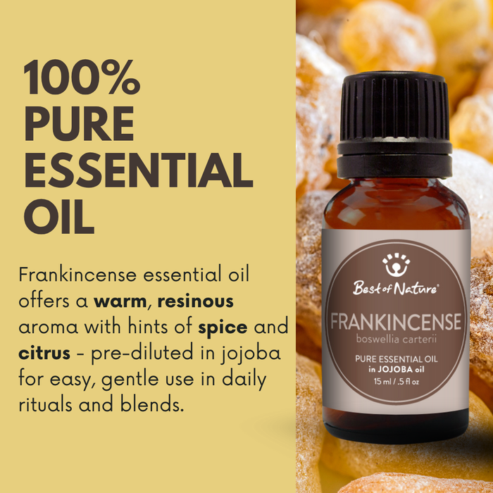 Best of Nature Frankincense, Olibanum Essential Oil blended with Jojoba Oil