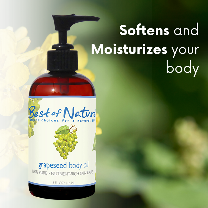 Best of Nature Grapeseed Massage & Body Oil - 100% Pure