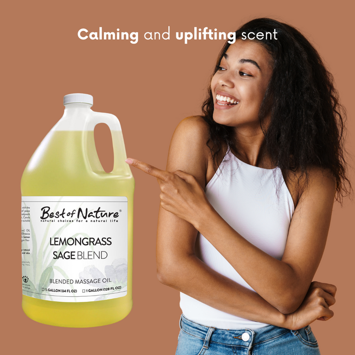 Best of Nature Lemongrass & Sage Aromatherapy Massage & Body Oil
