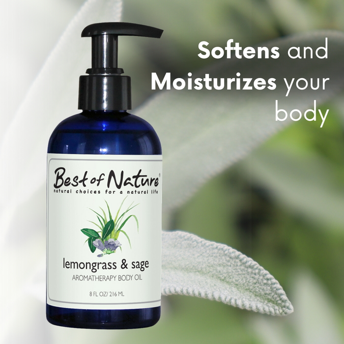 Best of Nature Lemongrass and Sage Aromatherapy Massage & Body Oil