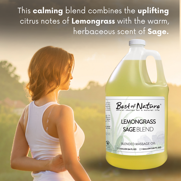 Best of Nature Lemongrass and Sage Aromatherapy Massage & Body Oil