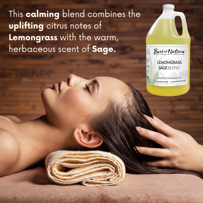 Best of Nature Lemongrass & Sage Aromatherapy Massage & Body Oil