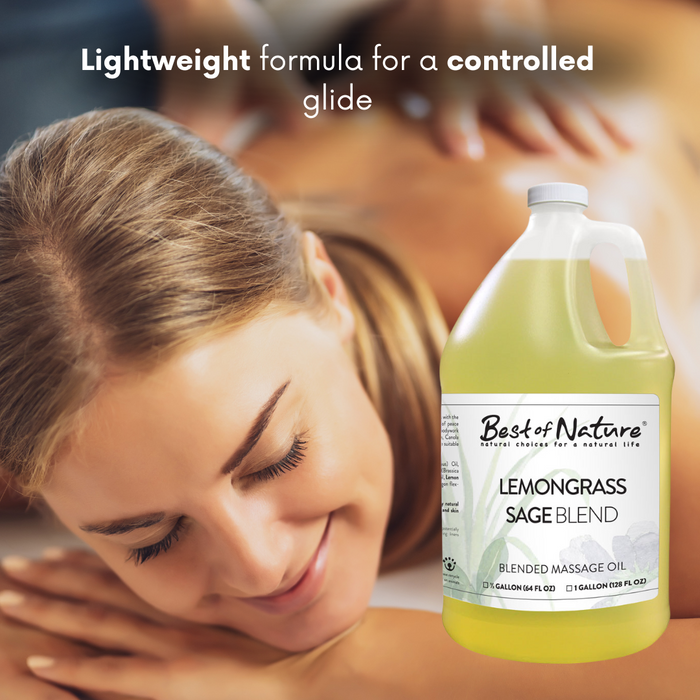 Best of Nature Lemongrass and Sage Aromatherapy Massage & Body Oil