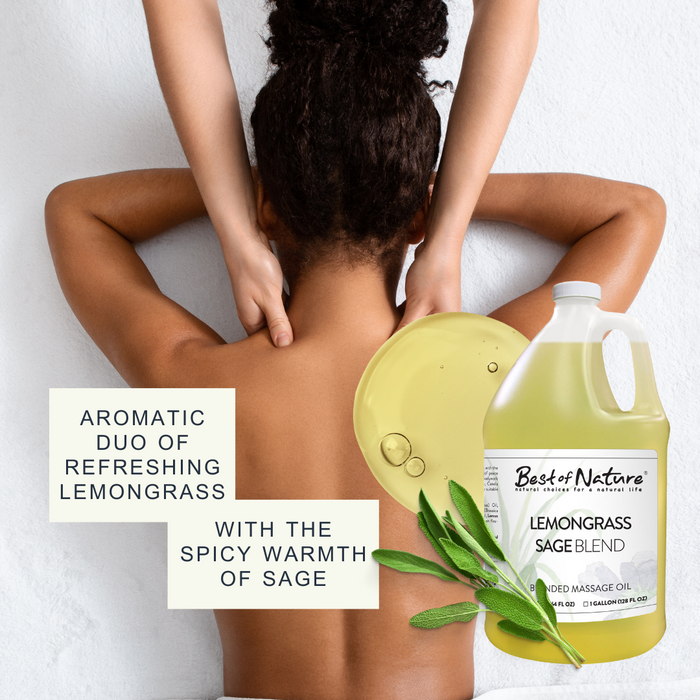 Best of Nature Lemongrass & Sage Aromatherapy Massage & Body Oil