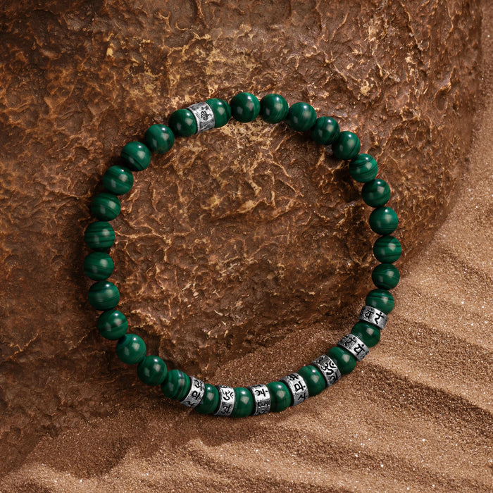 Compassionate Mind - Malachite Mantra Bracelet