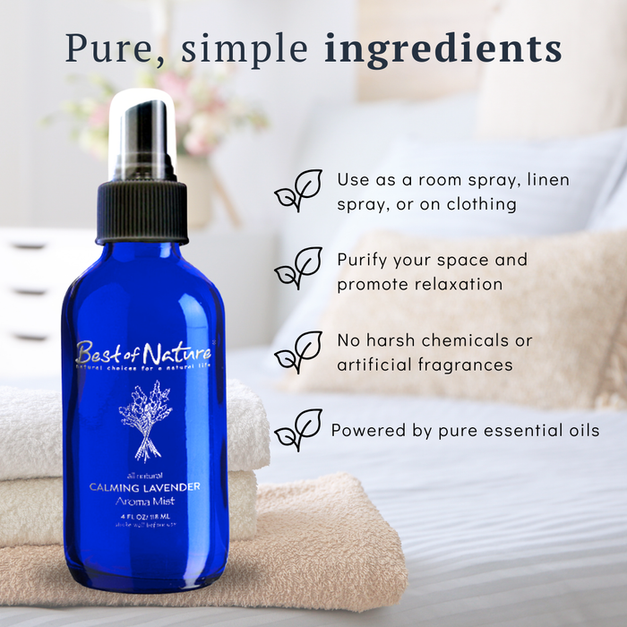 Best of Nature Calming Lavender Essential Oil Aroma Mist & Room Spray