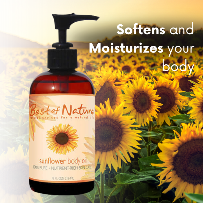Sunflower Oil by Best of Nature softens and moisturizes your body