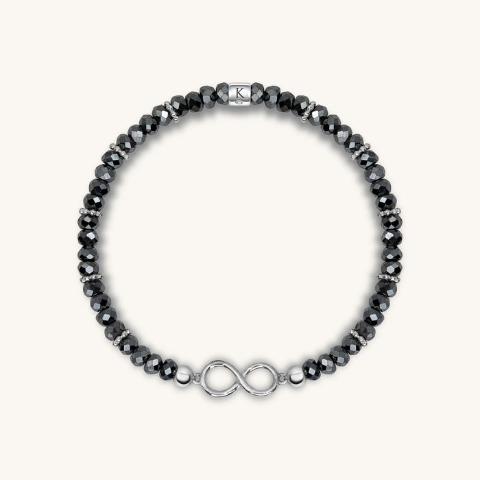 Eternal Protection - Hematite Infinity Charm Bracelet