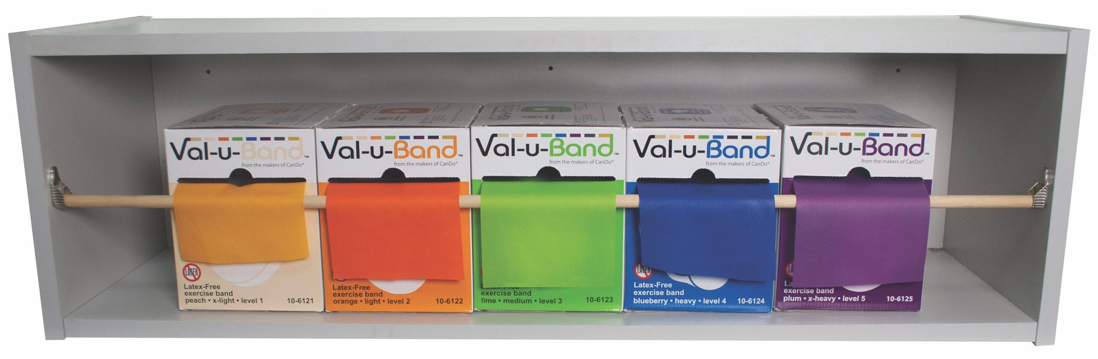 Val U Band Latex Free Exercise Bands - 5 Foot Strips, 50 & 100 Yard Rolls - CanDo