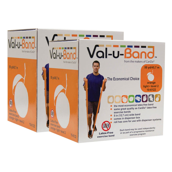 Val U Band Latex Free Exercise Bands - 5 Foot Strips, 50 & 100 Yard Rolls - CanDo