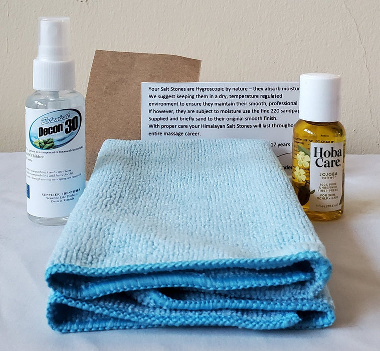 Pink Himalayan Salt Warming Bowl with 6 Professional Pink Salt Stones + Aromadisc