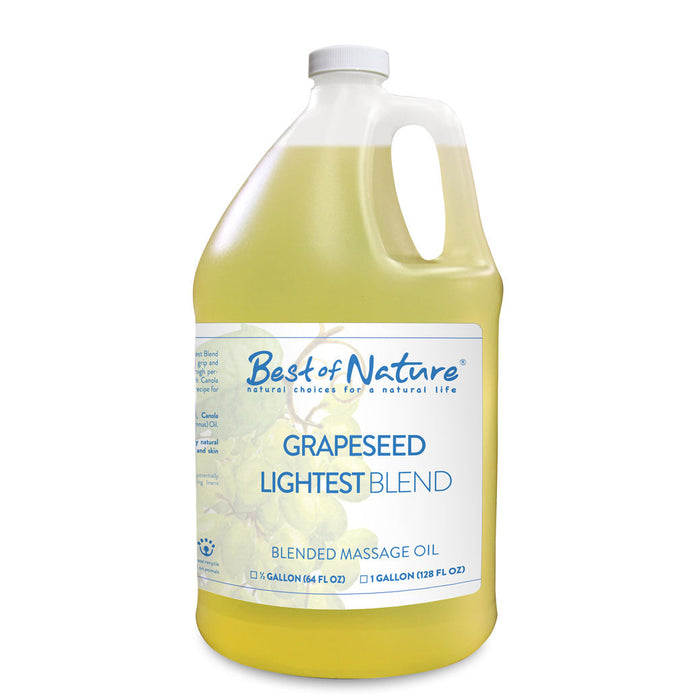 Grapeseed Lightest Blend Massage and Body Oil half gallon and gallon jug - Trademora