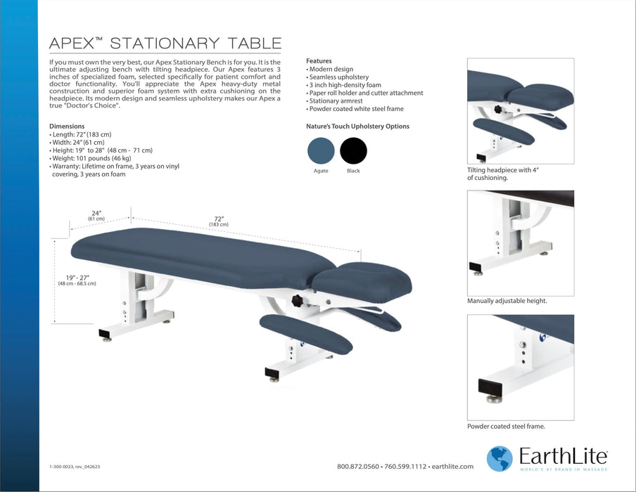 Apex Stationary Treatment & Adjusting Bench - Earthlite