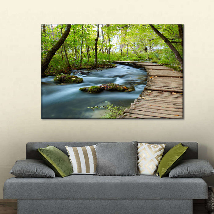 Boardwalk In The Forest Wall Art