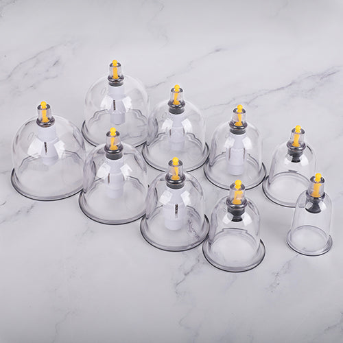 Myofascial Releaser Professional Cupping Therapy Set - 18 Multi-Sized Vacuum Cups with Two Hand Pumps