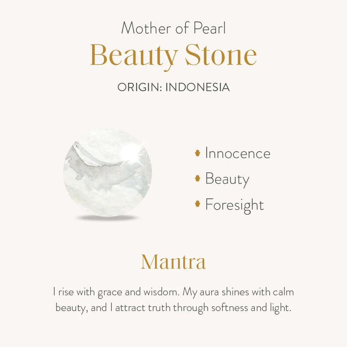 Delicate Karma Lotus Mother of Pearl Bracelet