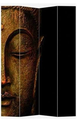 Buddha and Ganesh Art Print Screen (Canvas/Double Sided) - Trademora