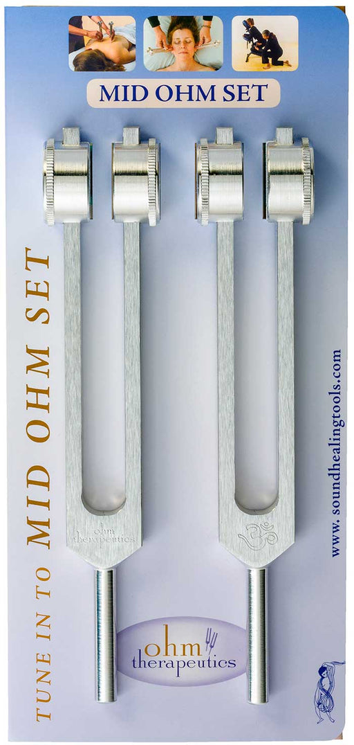 Mid Ohm Tuning Fork Set -  (136.1 HZ EA) - Practitioner Starter Set - Trademora
