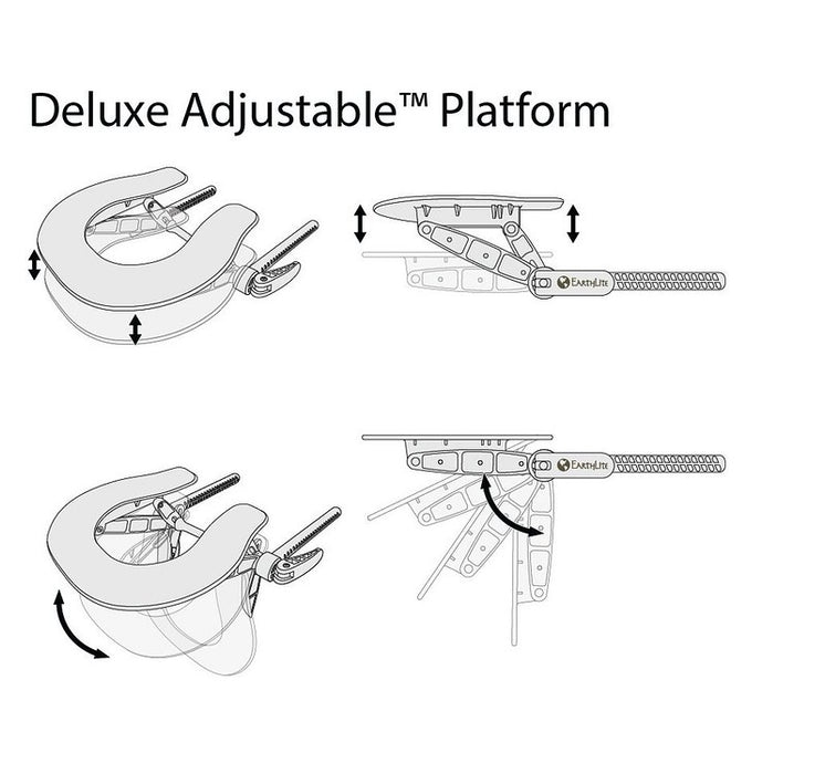 Earthlite Deluxe Adjustable Headrest - Platform and Cushion